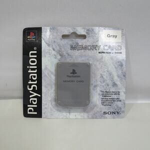 Sony PlayStation Memory Card Gray SCPH-1020 u/94048 New Sealed Vintage